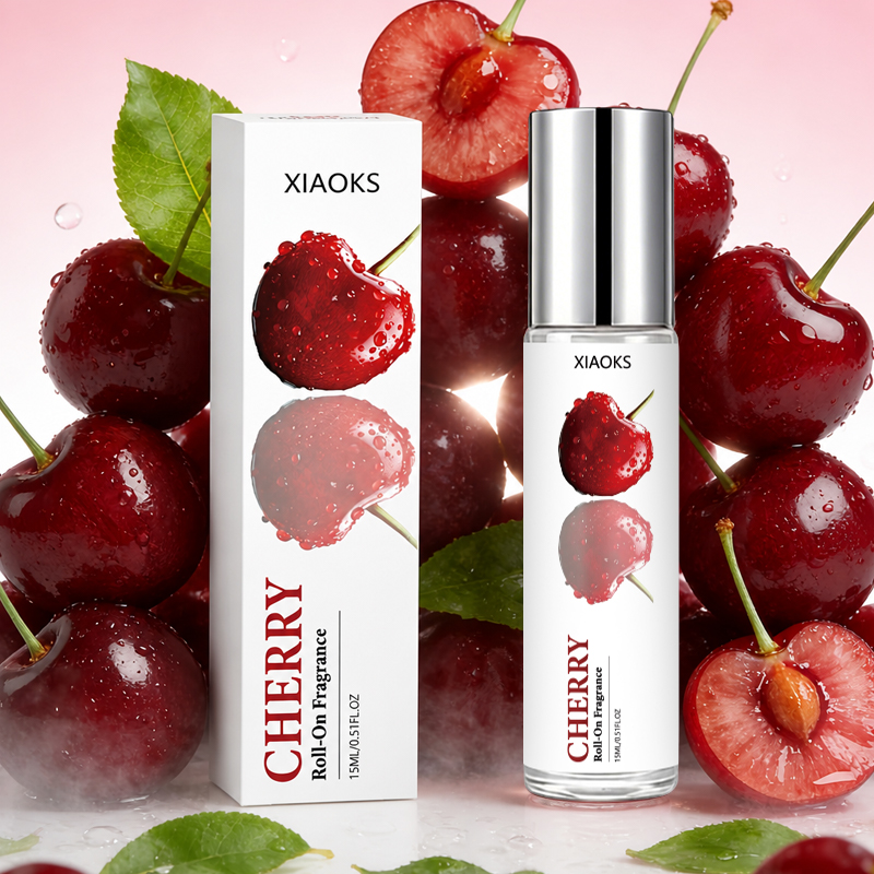 Perfume Aroma Fragrance - Women's Cherry-Scented Roll-On Perfume, Featuring a