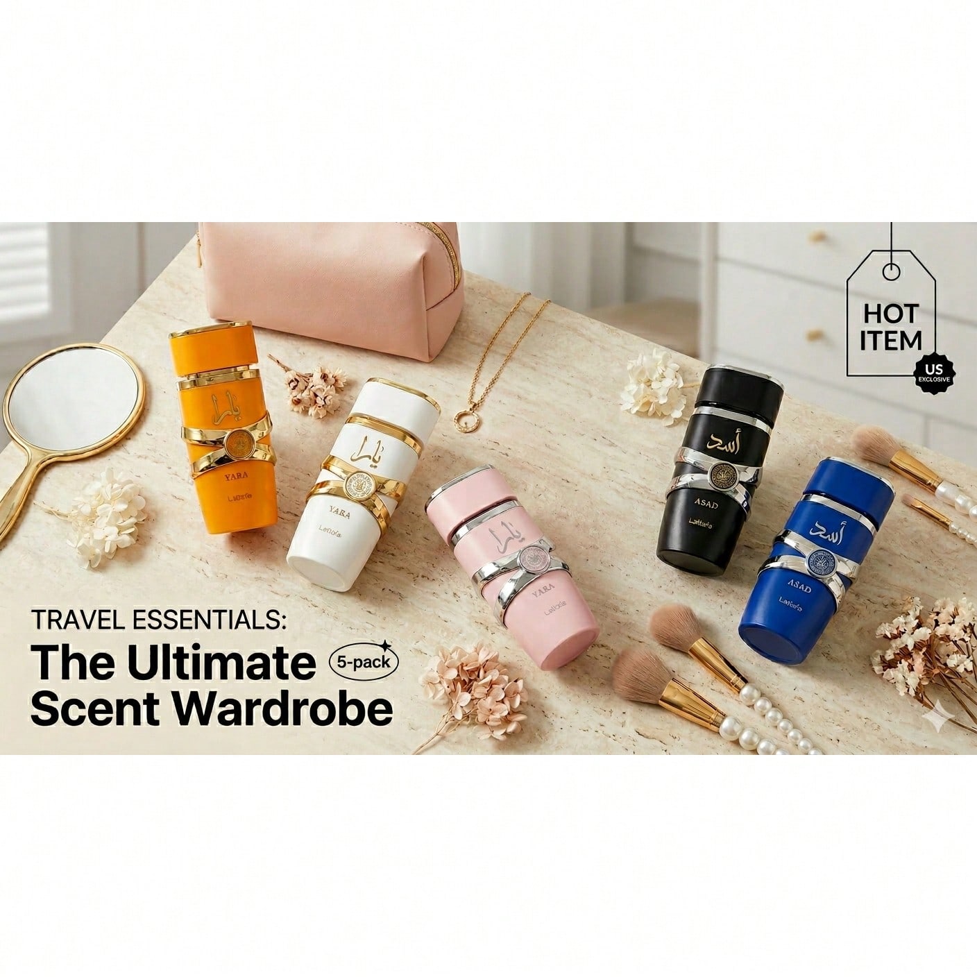 Perfume Set 5pcs Asad Yara 30m - Yara Perfume Fragrance review and price